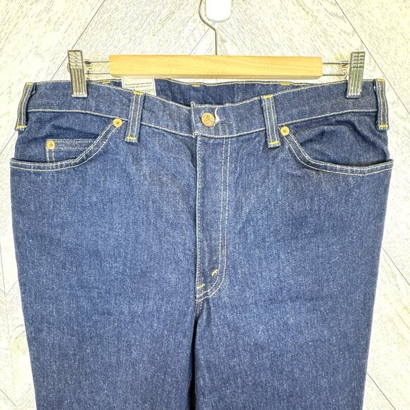 Vintage 80s GWG Jeans Mens 36x32 Scrubbies Bootcut Dark Wash Denim Deadstock NWT - Picture 6 of 9